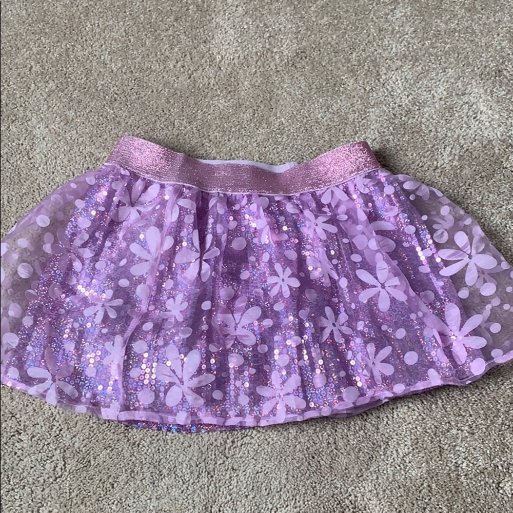 Purple Floral Skirt